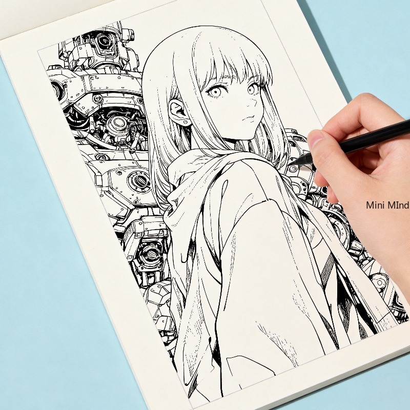 Photography Book - دفتر رسم لتخفيف التوتر للبالغين، 24